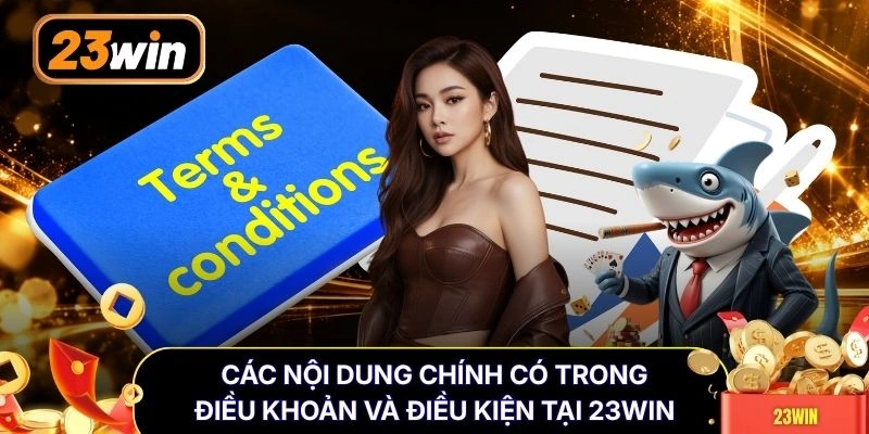 Các nội dung chính có trong điều khoản và điều kiện tại 23WIN