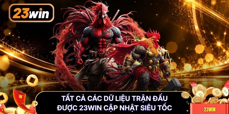 Tất cả các dữ liệu trận đấu được 23WIN cập nhật siêu tốc