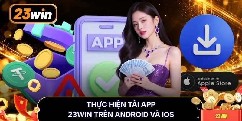 Thực hiện tải app 23WIN trên Android và iOS